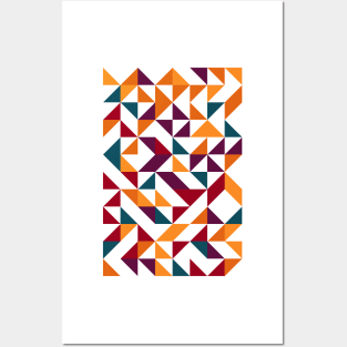 Creative Geometric Colourful Triangle Pattern #38 Posters and Art